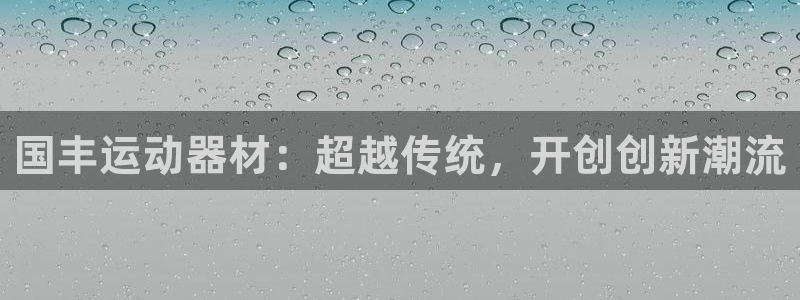 fb体育开户:国丰运动器材:超越传统,开创创新潮流